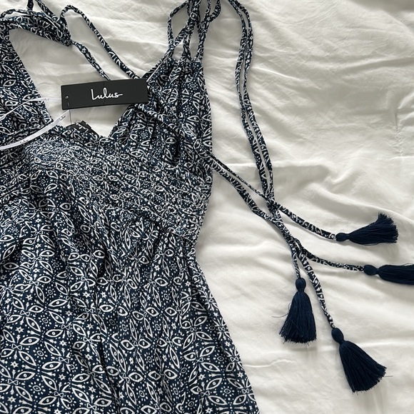Field Day Navy Blue Print Maxi Dress Midi Amazon Womens Fashion Amazon  Women's Fashion Field Day